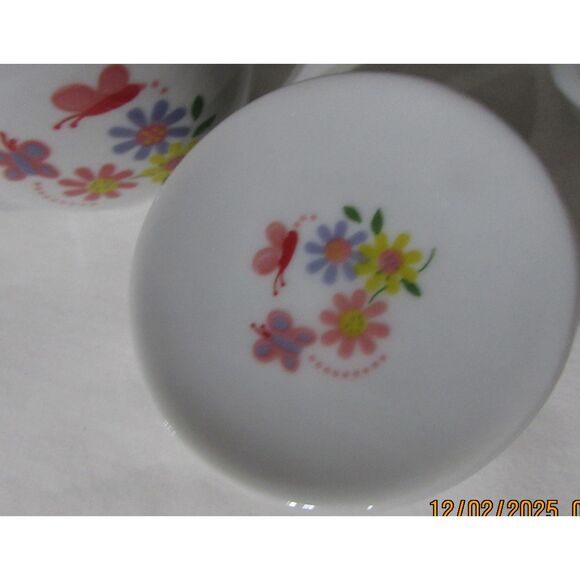 Boley Tasty Gourmet Childs Porcelain Tea Set 13 piece set flowers butterfly - Picture 3 of 4